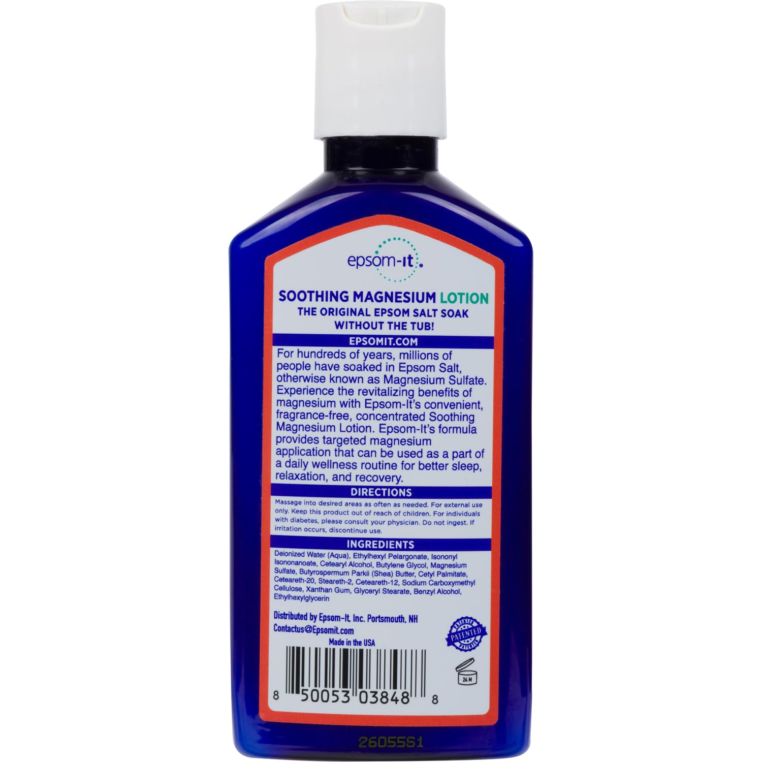 EPSOM-IT Soothing Magnesium Lotion, Epsom Salt with Shea Butter, 6oz Bottle — Amazon image 4
