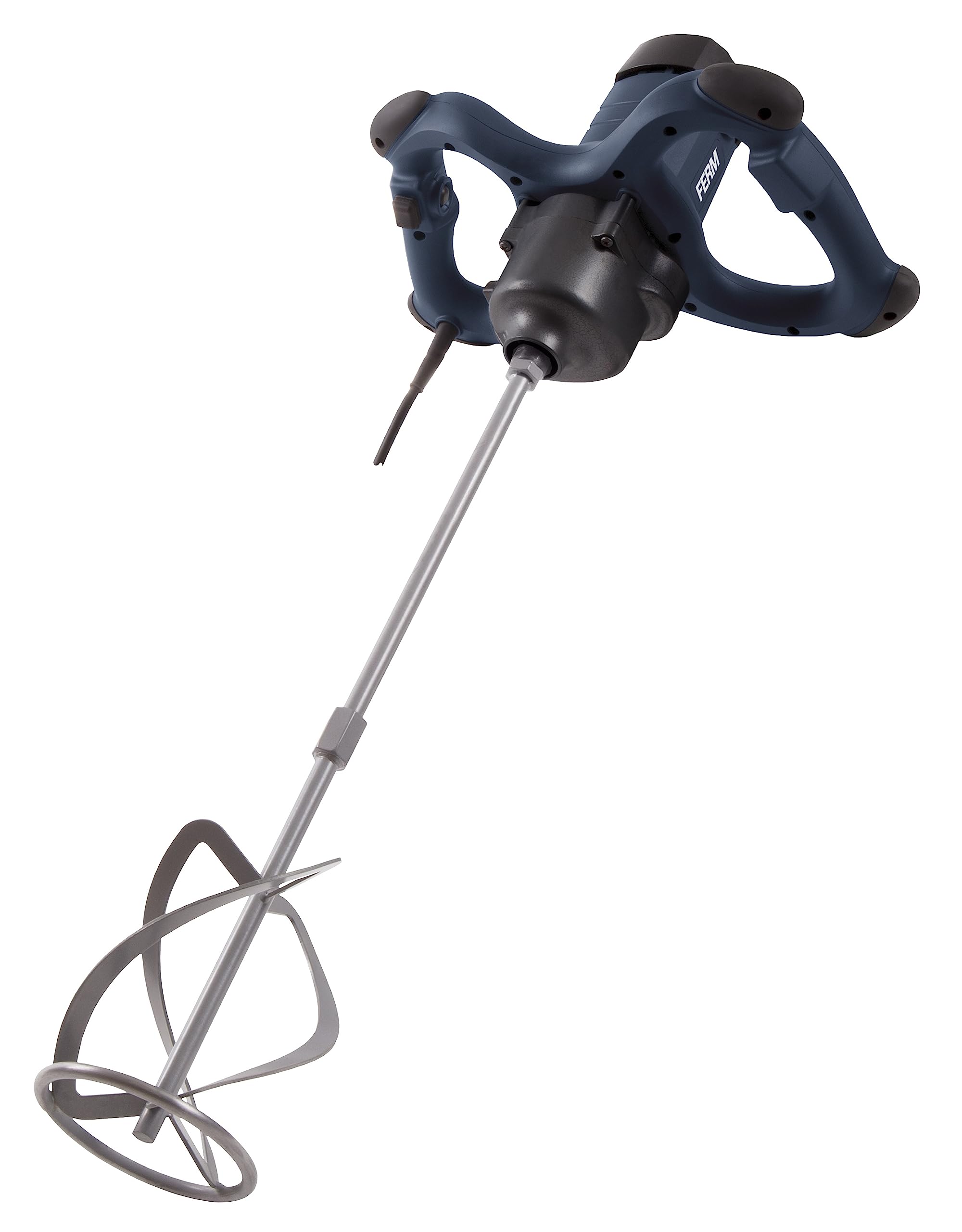 FERM Miscelatore per calcestruzzo da 1800 W, miscelatore a 2 marce, con asta di miscelazione 600 mm/Ø 140 mm