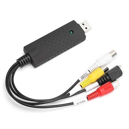 Video Capture Card,USB 2.0 Audio Video Converter Portable USB 2.0 Video Capture Device for Windows XP/Vista/7/8/10/Linux,Support NTSC/PAL,Full-Field Noise Reduction