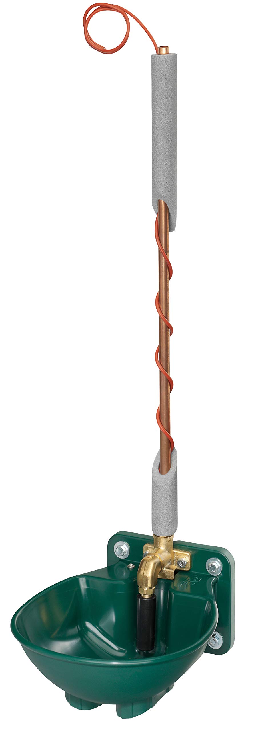 Lister Heizbares Tränkebecken SB 22 H RBH mit Rohrbegleitheizung 24 Volt / 54 Watt (Frostschutz bis ca. -20°C) - mit Pendelventil 24 Volt - Tränke Kuh Kühe Rinder Pferd Pferde Stall