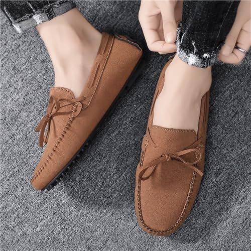 Mens Loafers Driving Shoes Slip On Suede Moccasins Comfortable Flexible Lightweight Prom Party Casual Shoes Round Toe4