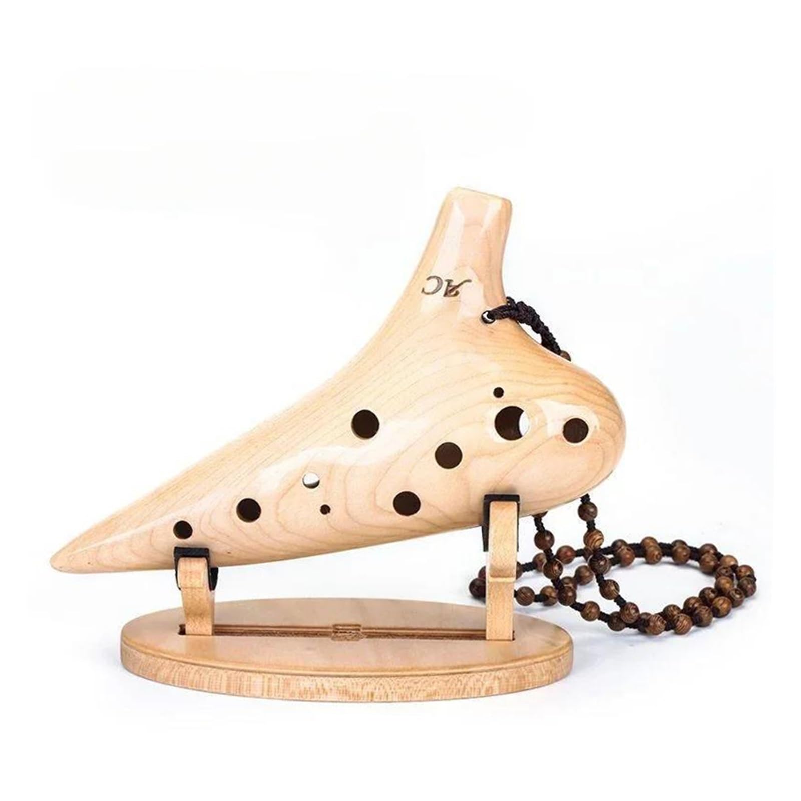 Ocarina Instrumento musical profesional Ocarina de madera Ocarina con llave Alto C de 12 agujeros(Ac1)