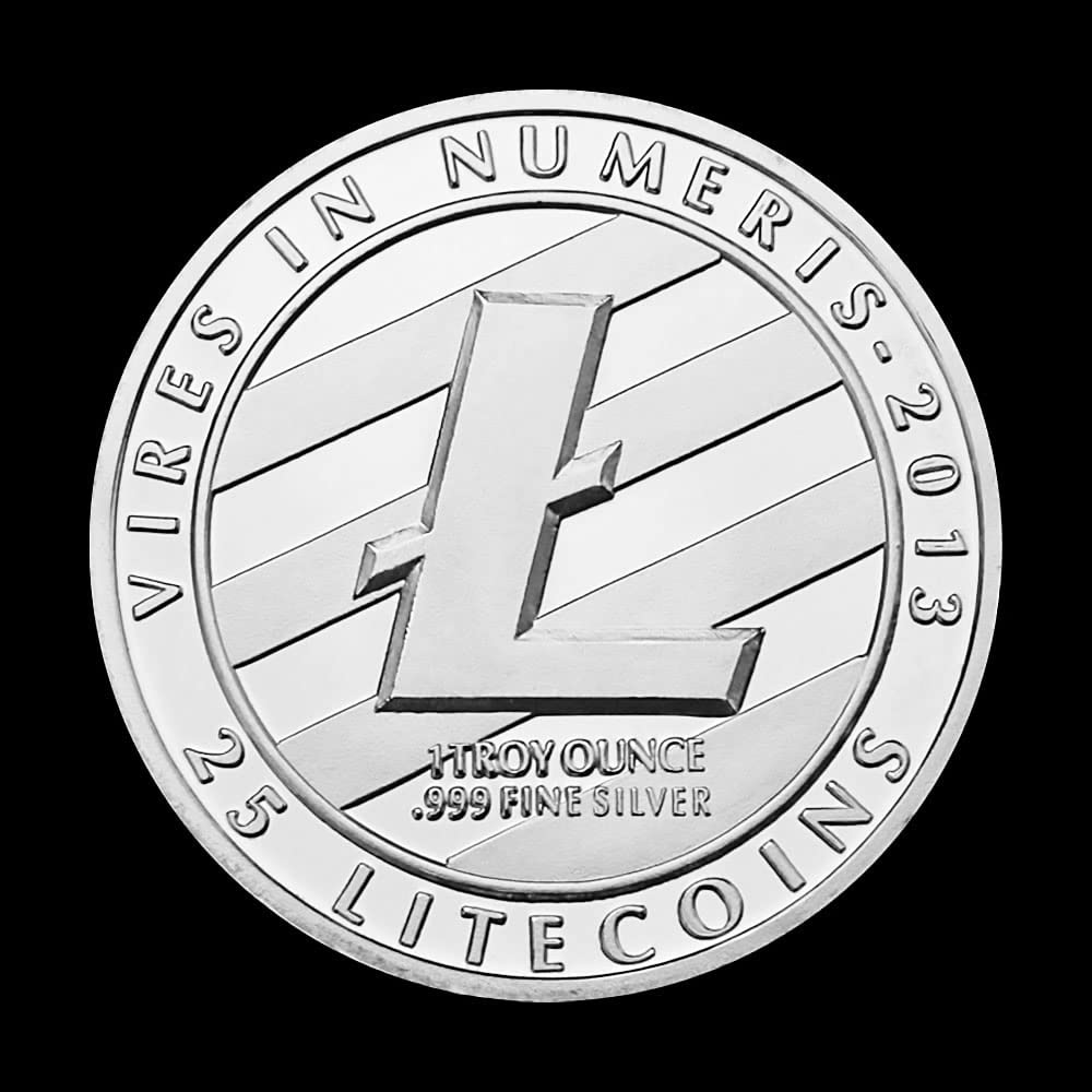 Amazon.co.jp: ライトコイン お土産とギフト 銀メッキの記念コイン 現物 ライトコイン コレクション アート 暗号通貨 コイン クリプト  : ホビー