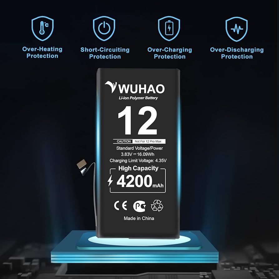 iPhone12 バッテリー80% Amazon.com: WUHAO for iPhone 12 Battery [2025 Upgraded