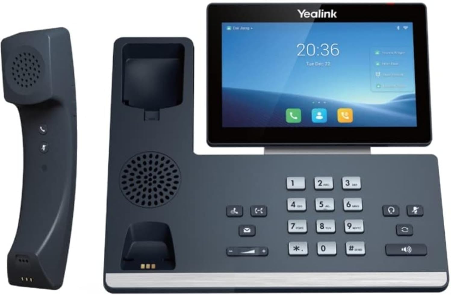 Yealink T58W Pro IP Phone – Corded/Cordless – Corded/Cordless – Bluetooth, Wi-Fi, DECT – Wall Mountable, Tabletop – Classic Gray