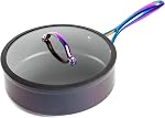 Set 12-Piece Nonstick Ceramic Cookware Set Thyme & Table Rainbow/Ideal for cooking exquisite dishes/Mom needs it/Ideal product for Chef/This product should not be missing in your home, 21x14x7