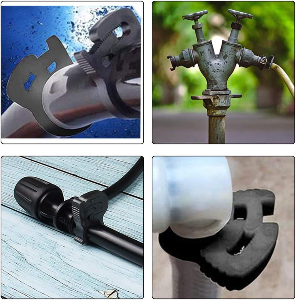Miniatura 7 de Yinpecly Abrazaderas de manguera de agarre de 0.484-0.559 in de nailon ajustable de plástico resistente rápido doble agarre para fontanería,