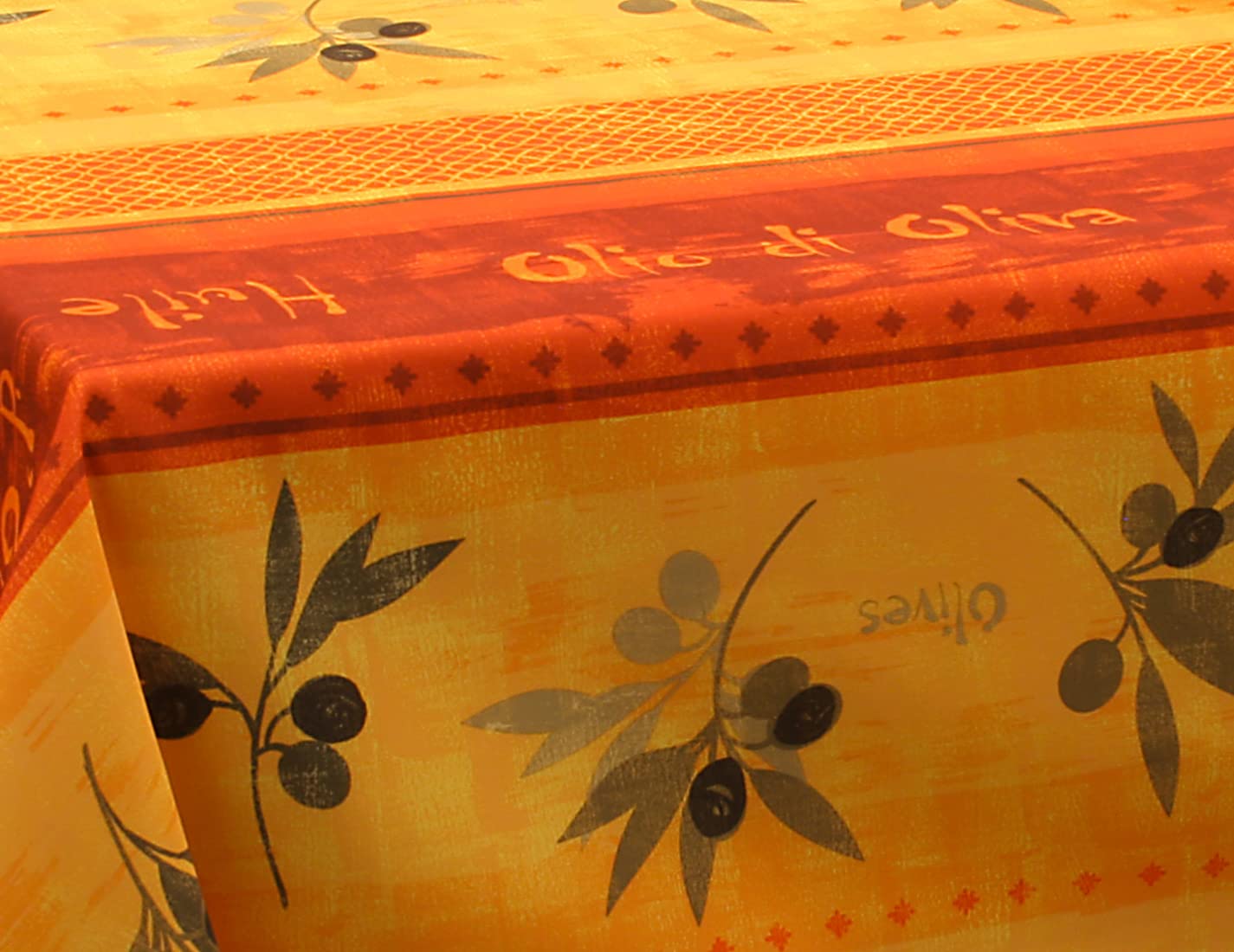 Nappe Anti-Taches Olivo Rouge Le Linge De Jules - Ovale 150 X 240 Cm, Idéale Pour Table Élégante