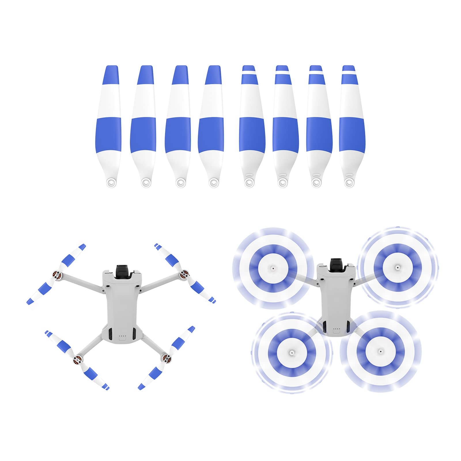Propeller-Set Für DJI Mini 3 Pro – 8 Blätter, 12 Schrauben, Schraubendreher, Geräuscharm & Leistungsstark