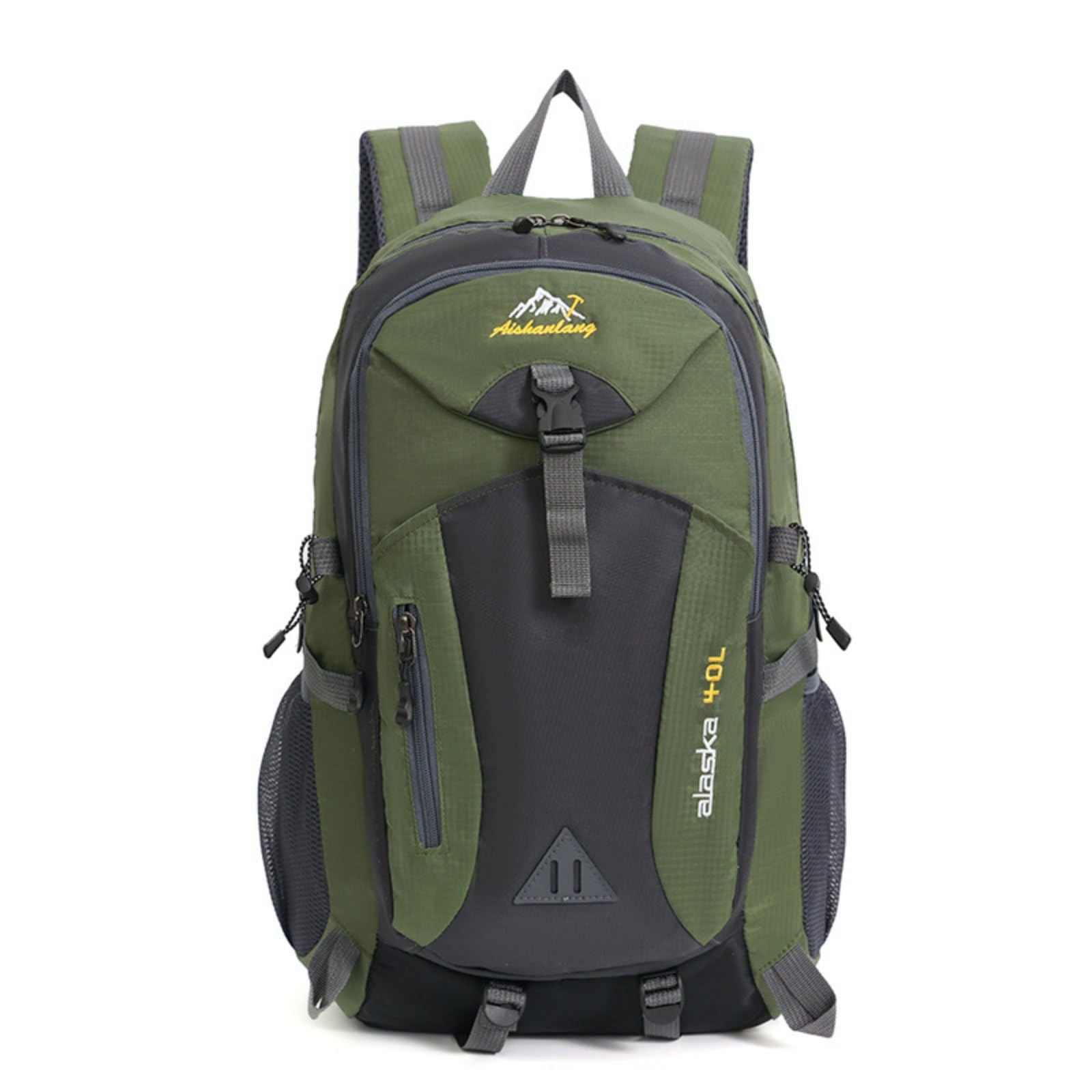 Large Capacity 40L Hiking Backpack Long-Lasting 40L Hiking Pack Multi-Pocket Lightweight Trekking Backpack Comfortable Straps for Men, Army Green-picture-15