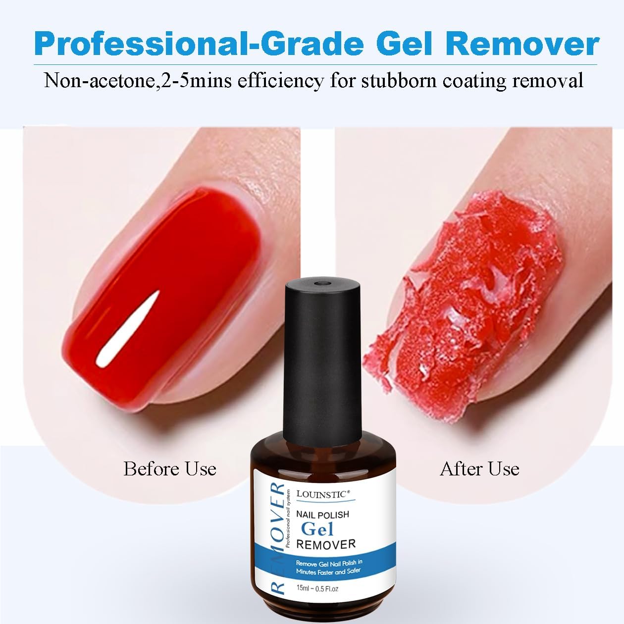 Gel Nail Polish Remover-1PC Professional Gel Remover Kit contains 2 Manicure Tools and 1 Nail File, No Need to Soak or Wrap, Easy & Quick to Remove Nail Polish at Home, Easy to Use