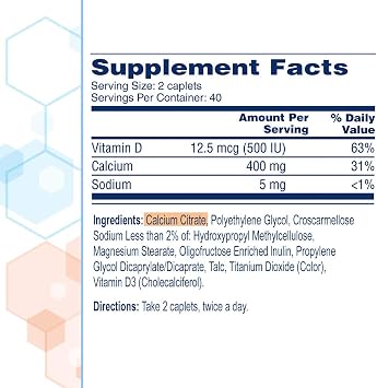 Citracal Calcium Citrate + D3 Petites Tablets - 200 ct, Pack of 4