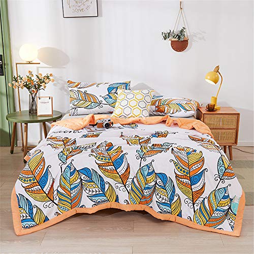 Couvre-lit matelassée réversible en microfibre douce imprimé floral - 2