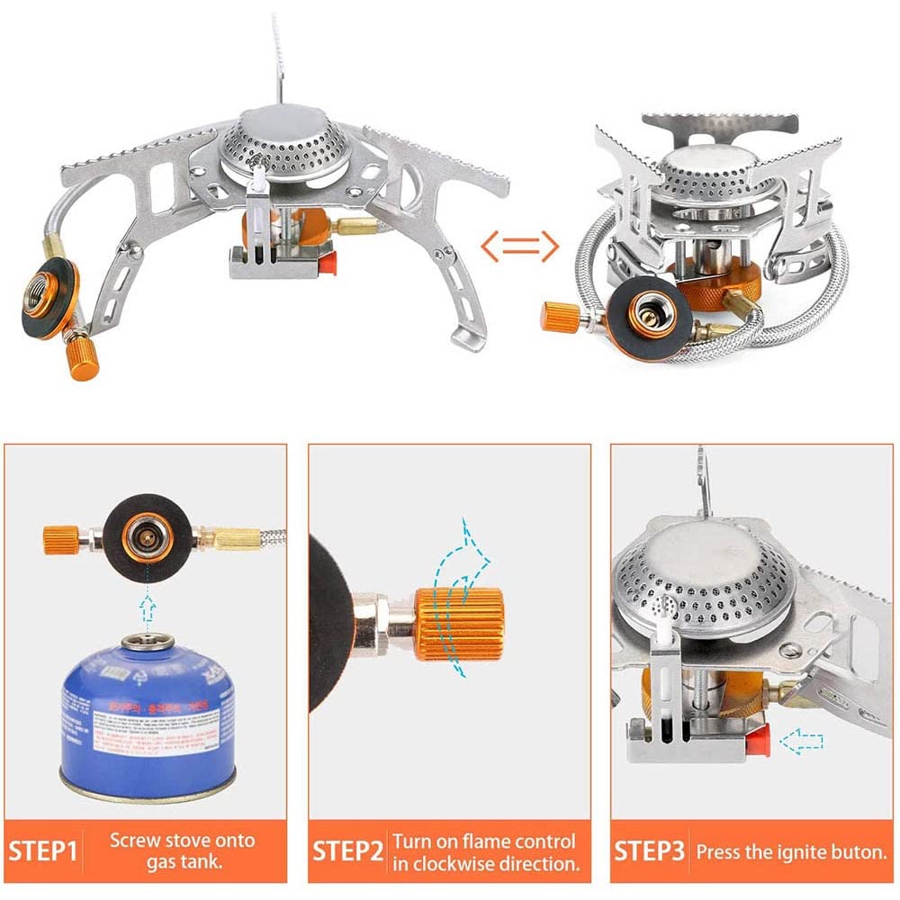 Attrezzatura da Viaggio da Campeggio Stoviglie Kit di pentole Pentole Bruciatore Accessori per fornelli a Gas Set di Utensili da Cucina Forniture per Barbecue da Picnic