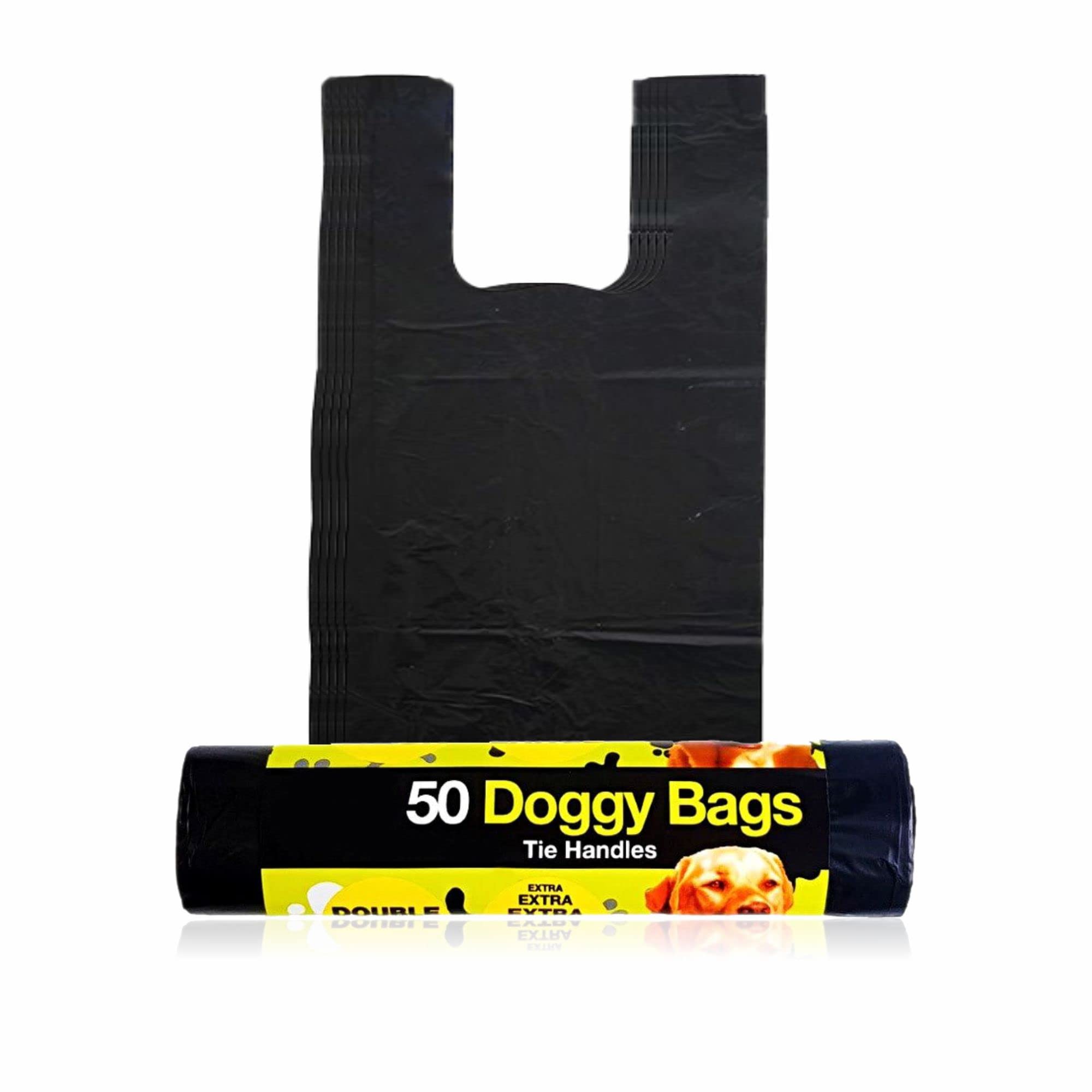 Bolsas para excrementos de perro con asas de corbata, bolsas biodegradables, bolsas de caca ecológicas, bolsas de residuos fuertes, a prueba de fugas, bolsas de caca para perros, bolsa de paseo para