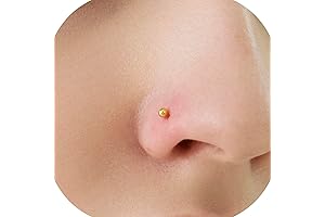 925 Sterling Silver L-Shaped Nose Pin with Exquisite Dotted Detail