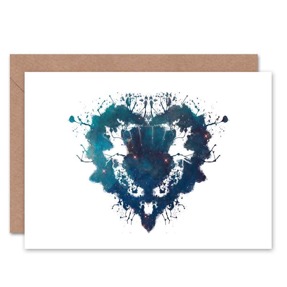 Wee Blue Coo Blue Wee Coo New Ink Splat Thistle Heart Art Greetings Greeting Card Gift