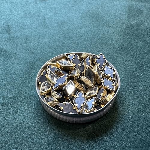 Image of Embroiderymaterial Combo Pack of Flat Back Glue On Kundan Stone Beads for Jewellery Making, Craft, Embroidery, Embellishment, Toran Making, Aari Work, Bangles Making (500 Pieces, Silver)