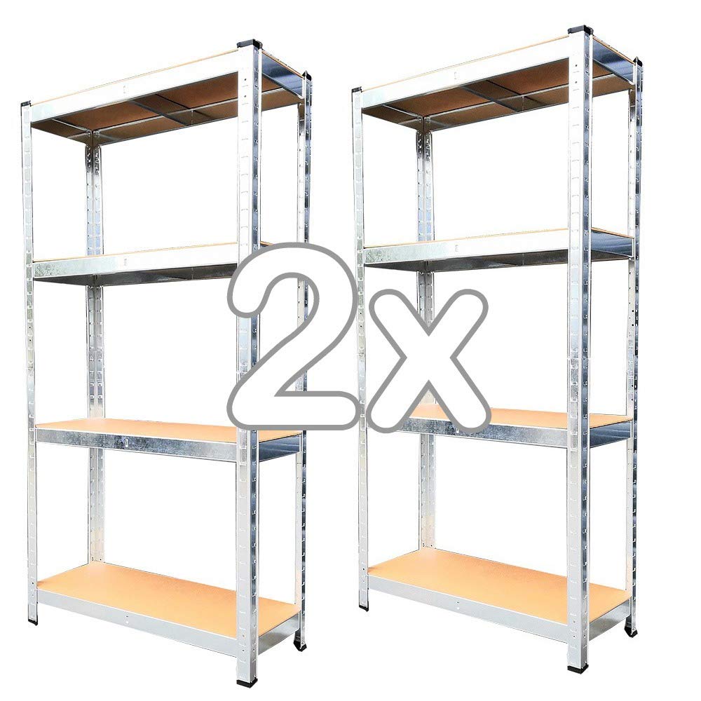 TMZ® 2X 150 75 30 cm heavy duty boltless metal steel shelving shelves storage