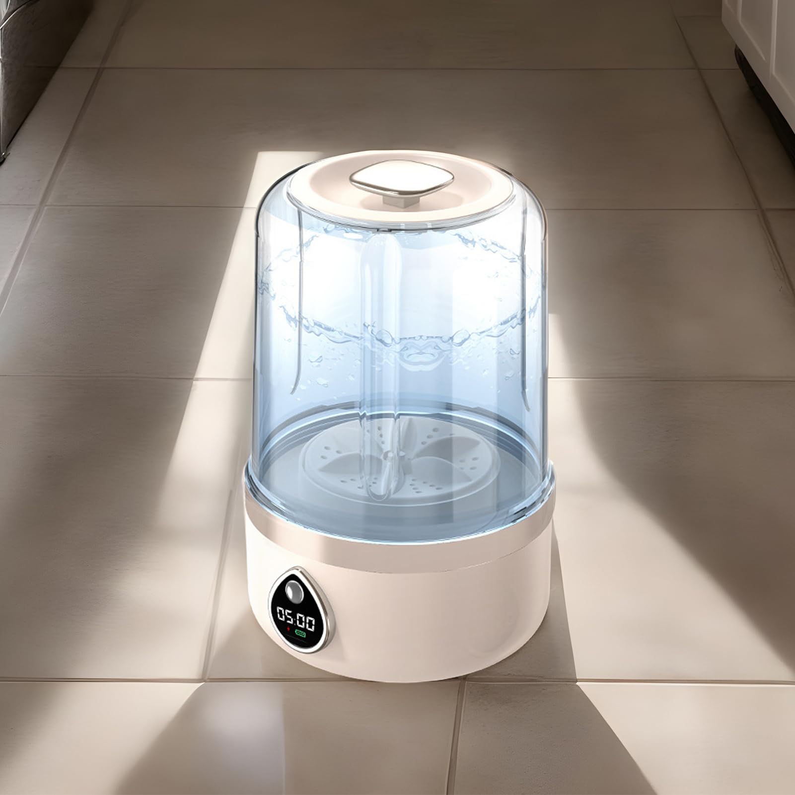 Mini machine à laver portable pour sous-vêtements, 21 x 13 x 13 cm, appareil de nettoyage en profondeur, nettoyeur de linge compact, outil de nettoyage de vêtements pour camping, voyage, appartement