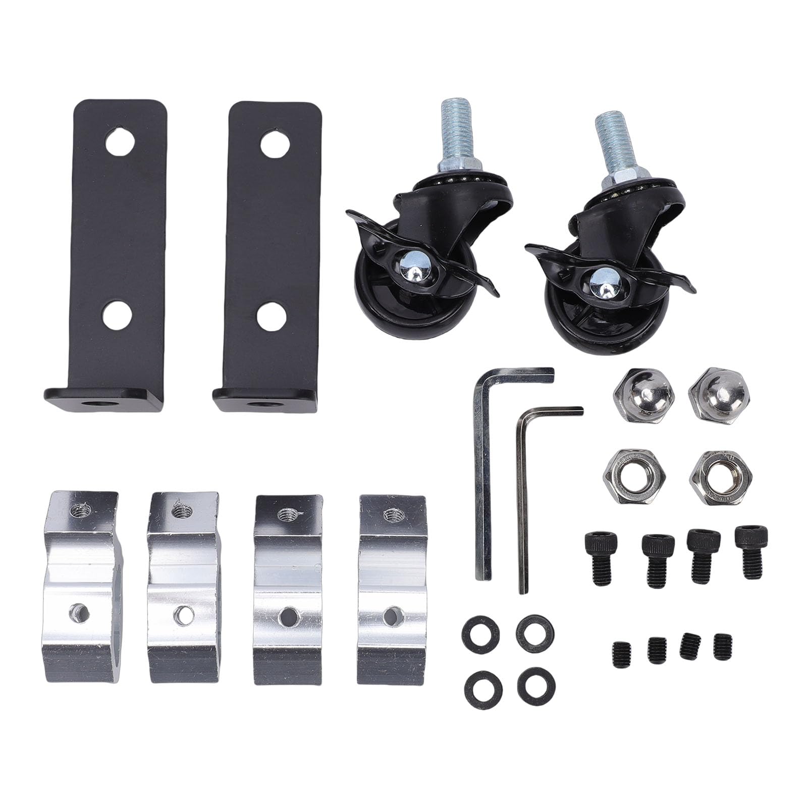 Chariot à outils à double roue en métal avec frein de blocage pour atelier