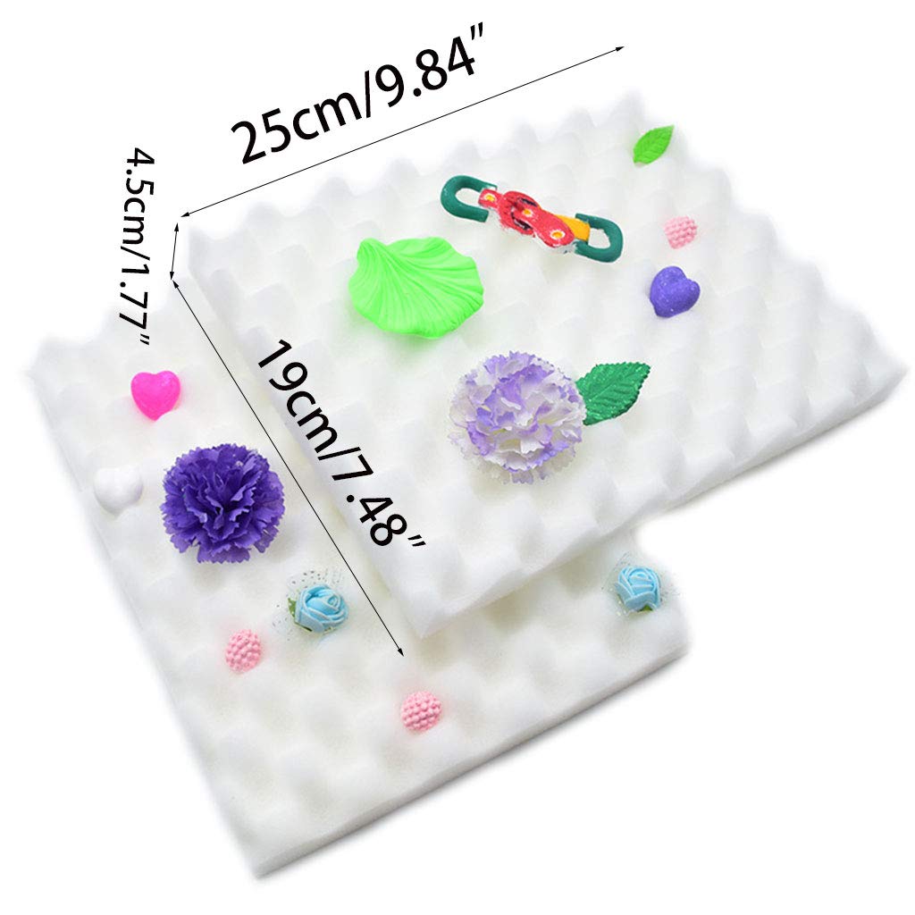 SHUANGSHI Fondant Foam, Food Grade Foam 2 Pieces/Set Kitchen Sugarcraft Fondant Drying Foam Moulds Sponge Mat Chocolate Flower Cup Holder Pad Cake Decorating Bakeware Tools