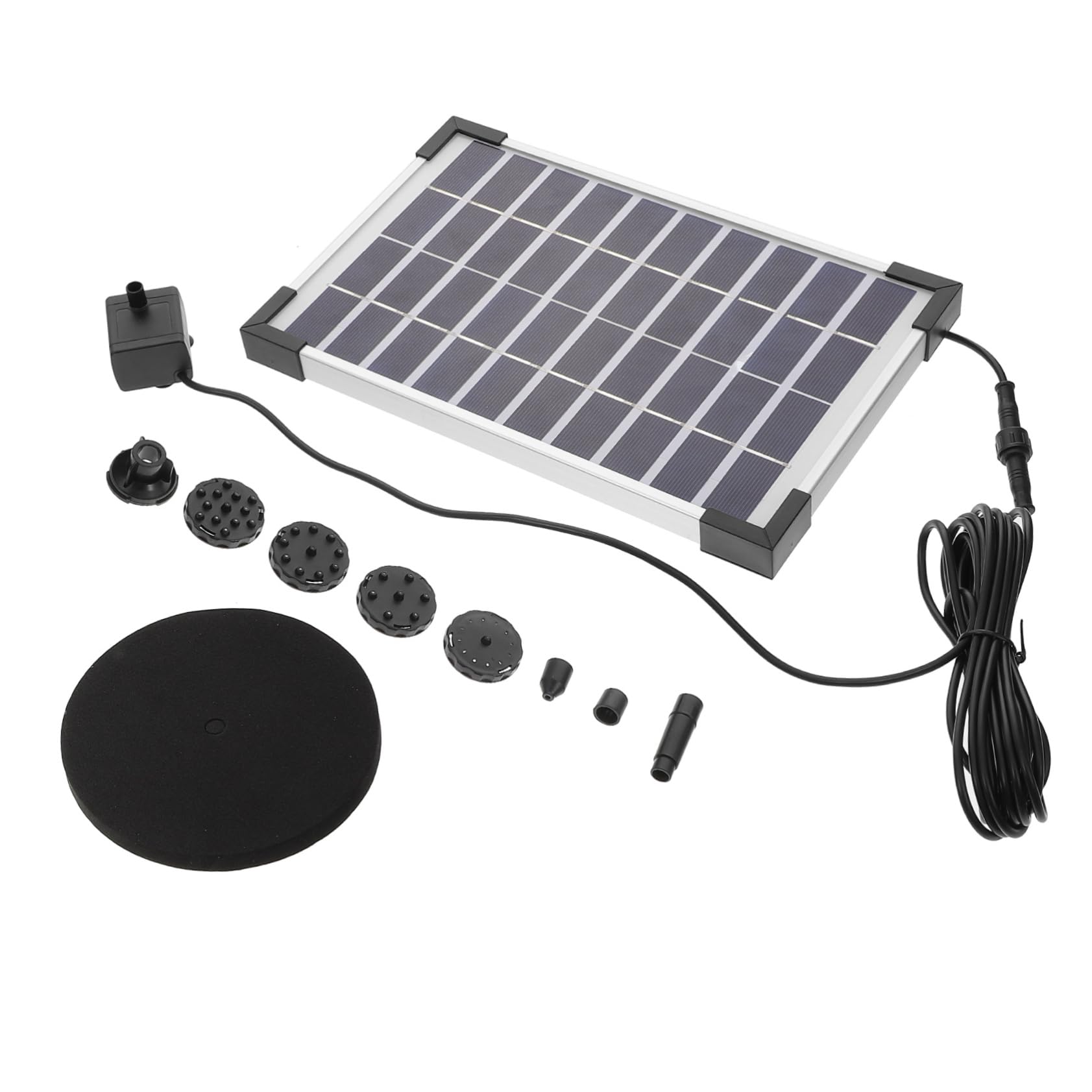Yardwe Pompe Automatique - Pompe À Eau Avec 6 Arroseurs Pour Bassin De Jardin Alimentée Par Énergie Solaire Sans Électricité