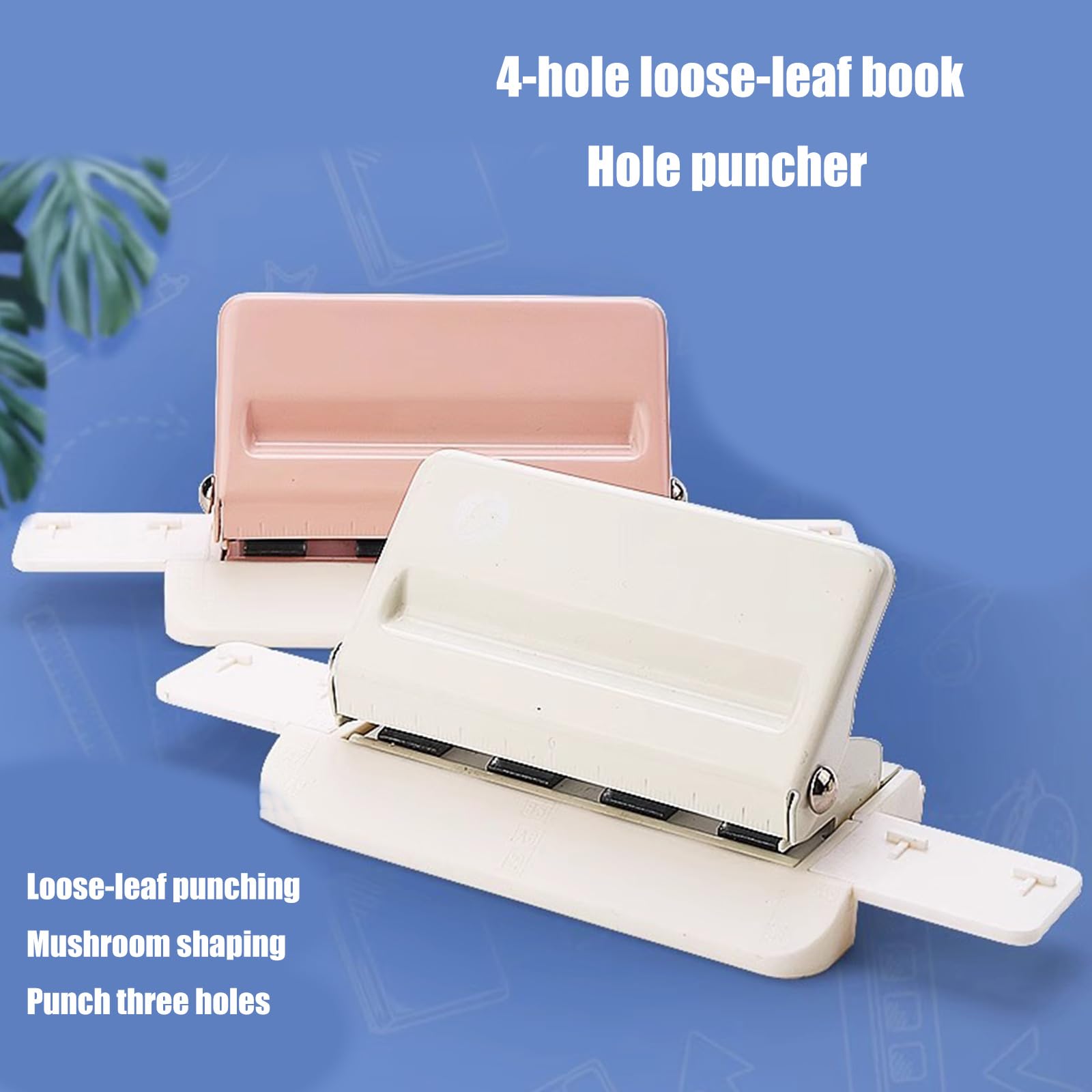 Punzonatrice manuale portatile a 4 fori, White