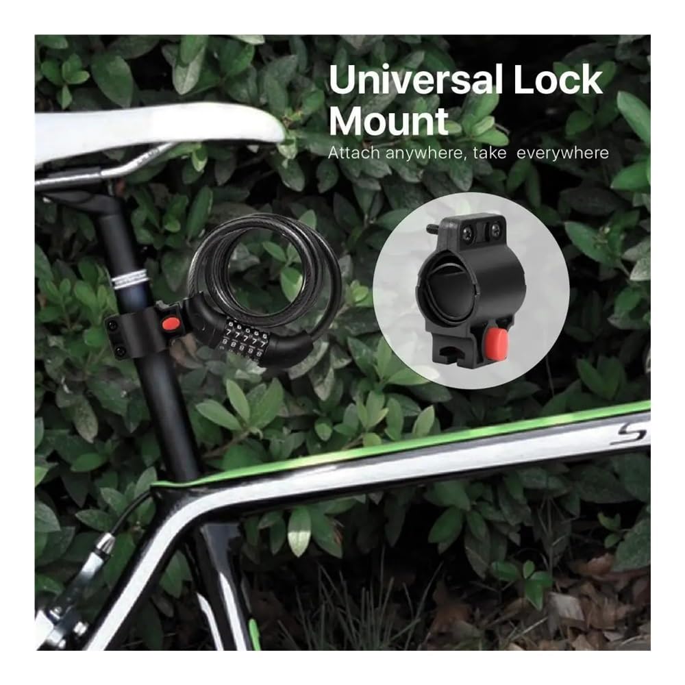 Lucchetto per bicicletta, Lucchetto for bicicletta con catena in acciaio password nera a 5 cifre