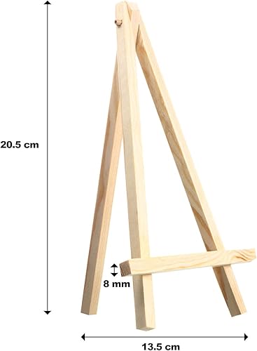 Miniatura 2 de Paquete de 24 mini caballetes de exhibición de madera (8 pulgadas)
