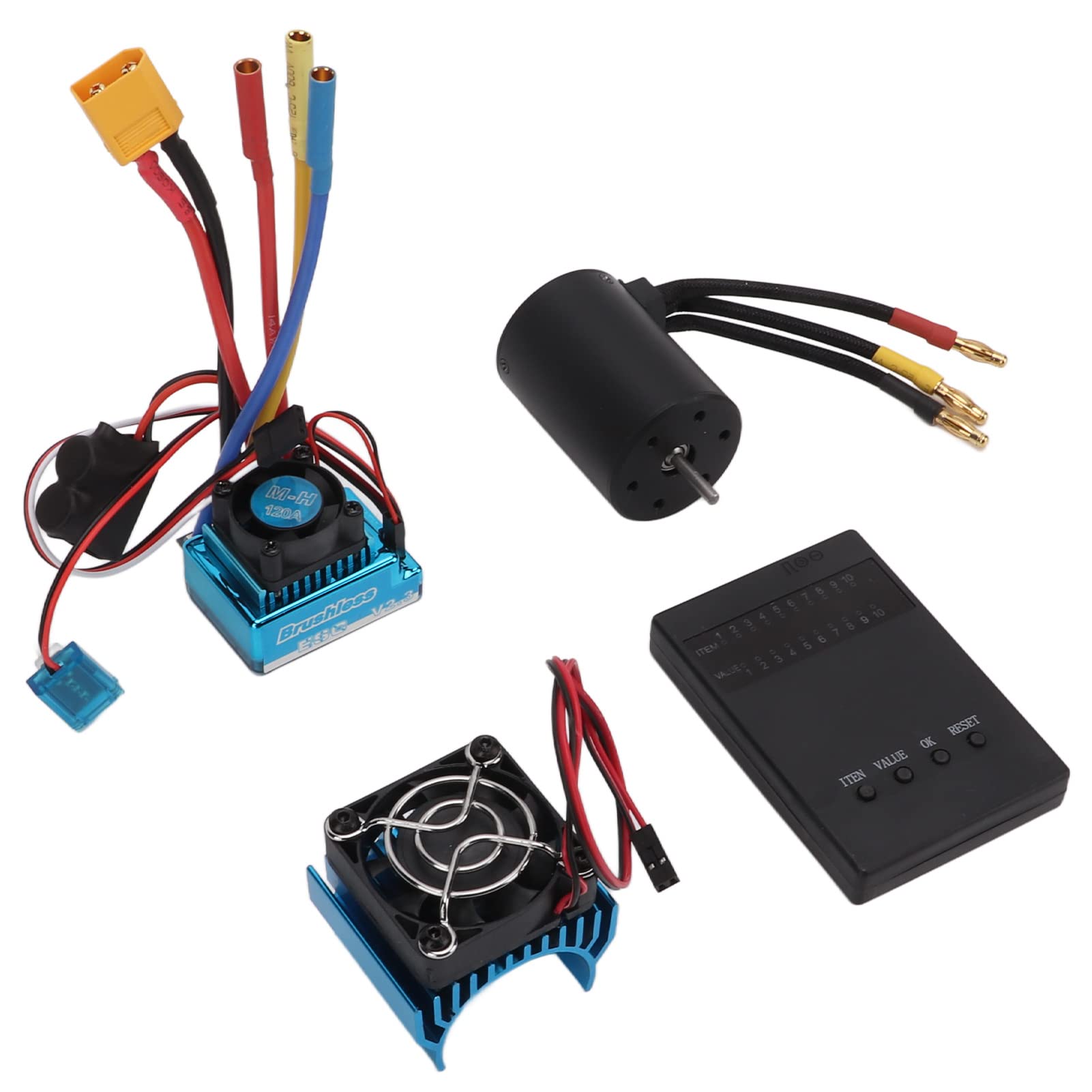 Alomejor Silnik Bezszczotkowy 3650 2300KV z ESC 120A i kartą programującą
