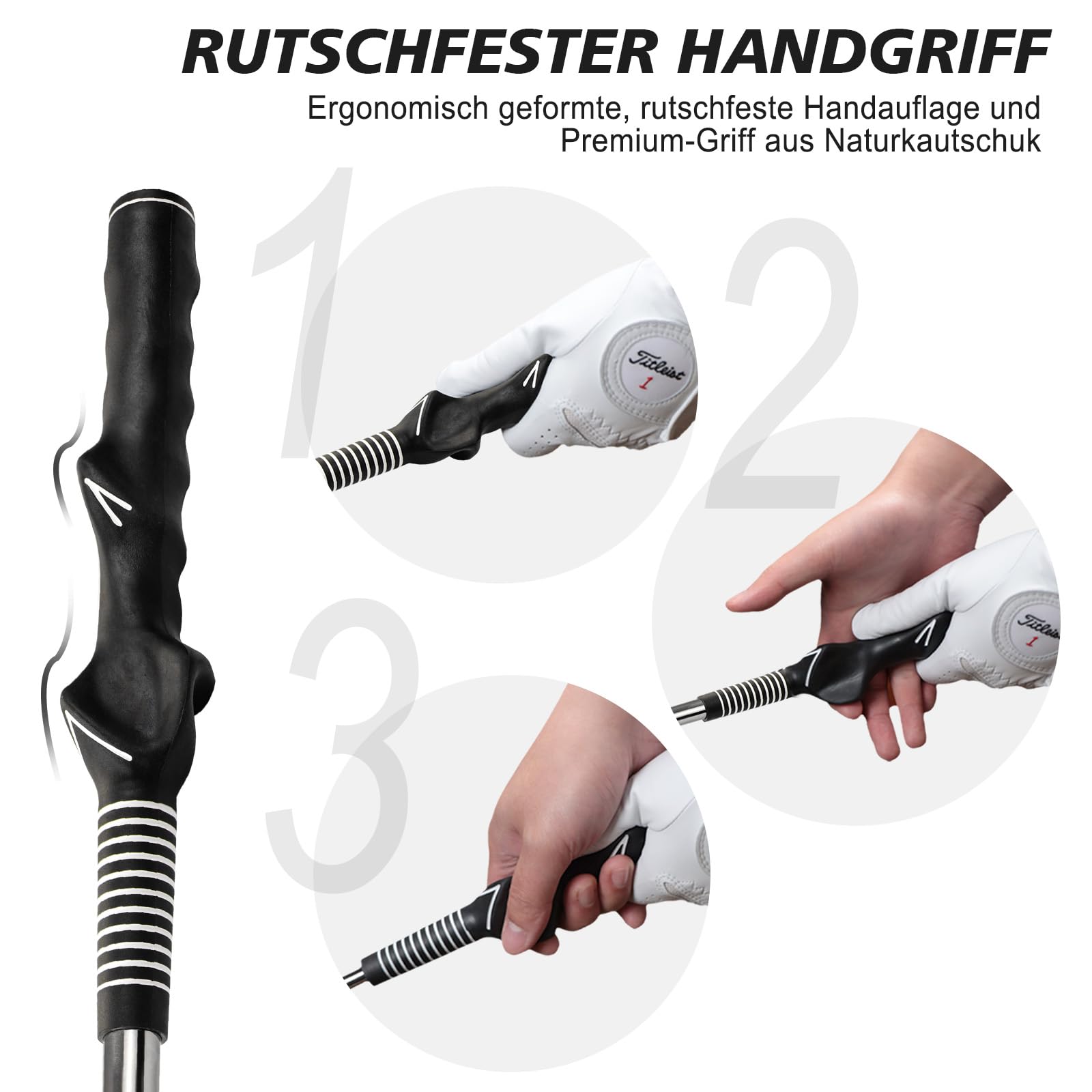 Golf Schwungtrainer, Ausziehbarer Golf Swing Trainer für Stärke & Rhythmus Golf Zubehör für Männer, Indoor-Übung, Perfekte Golf Geschenke für Männer, Golf Swing Trainer für Anfänger & Fortgeschrittene