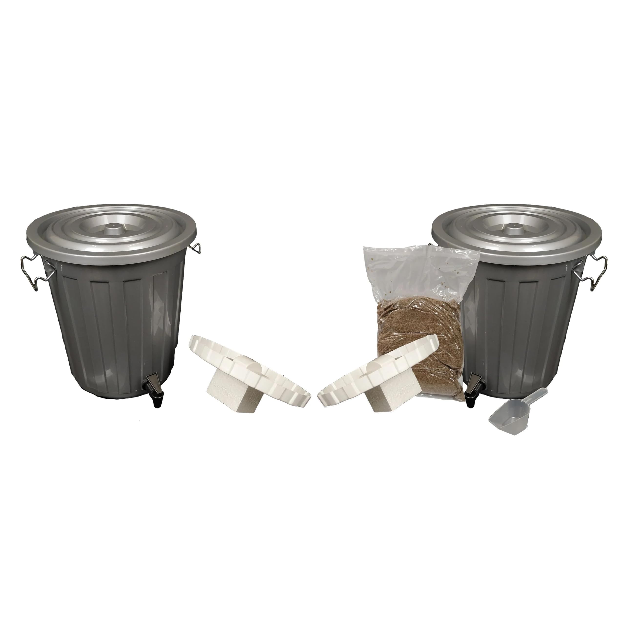 Bokashi-Komposter-Set mit 2 kg Bokashi-Kleie, 18 l