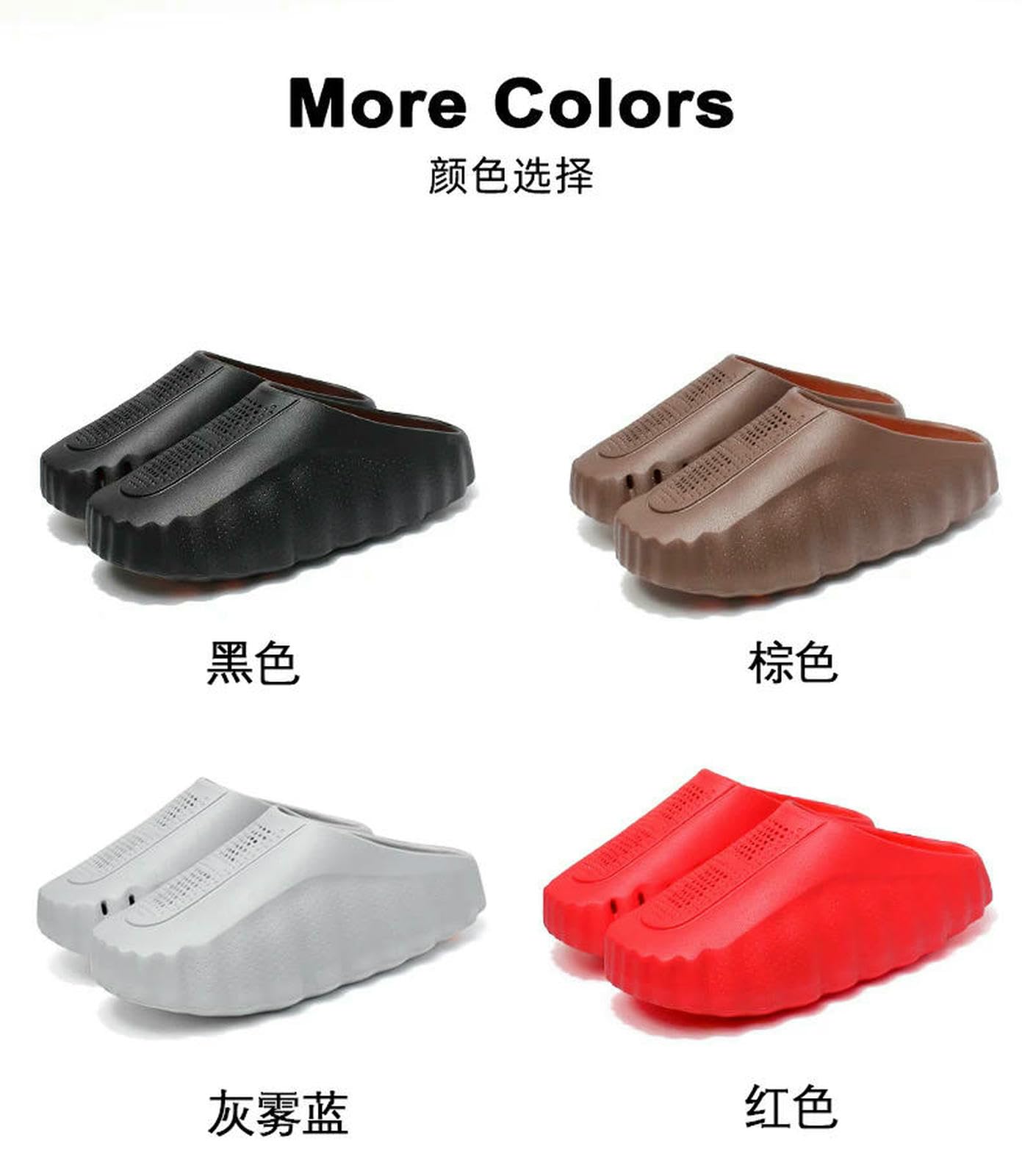 WANGSHUO Sommer Hausschuhe Unisex Hohle Massage Clogs, Atmungsaktive rutschfeste Eva Rutschen, Dusche Garten Strand Indoor Outdoor Casual Pantoffeln Für Männer Frauen-white-42-43