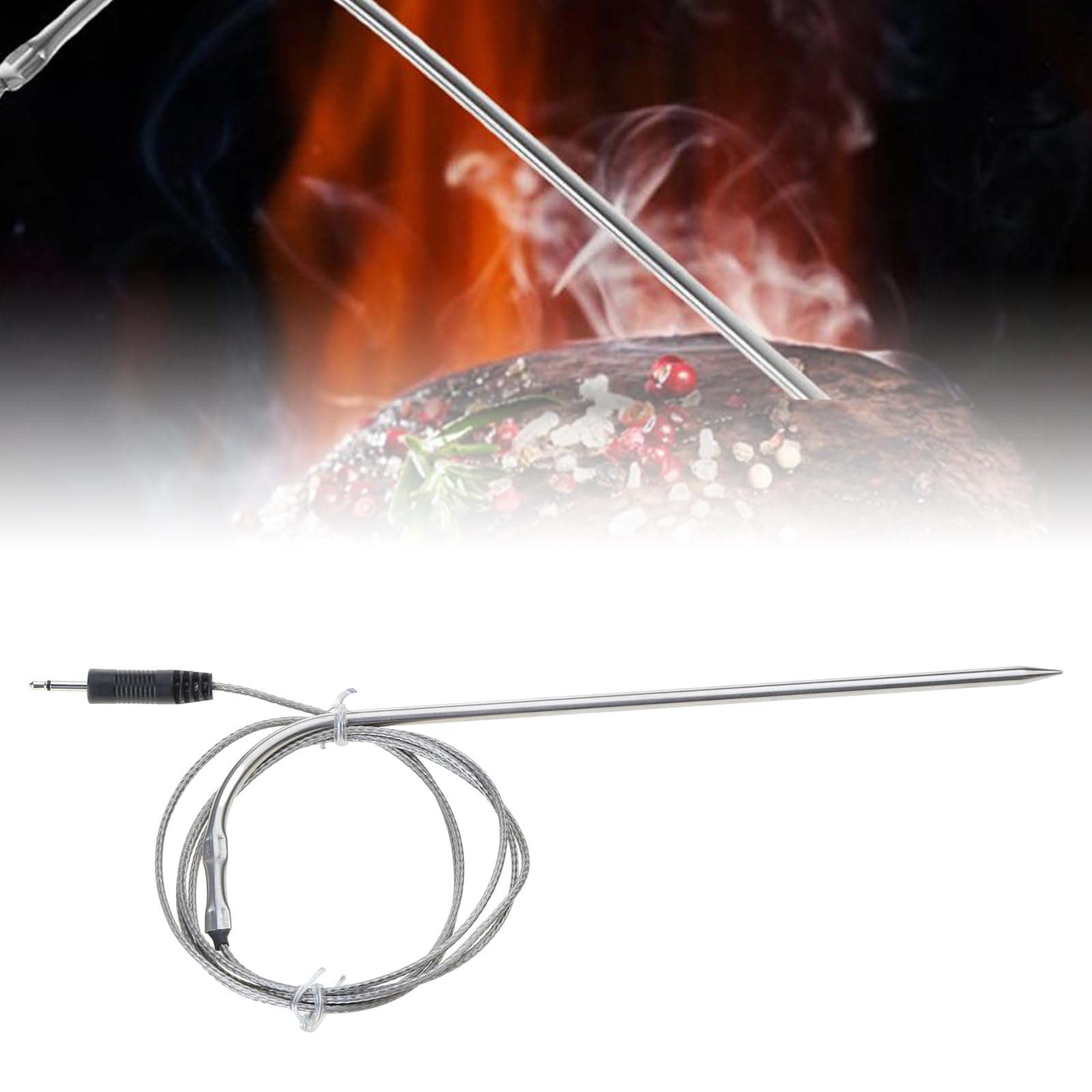 JONbinbkl Waterproof Thermometers Probe Replacements for Wireless Remote Digital Cooking Meats Thermometers