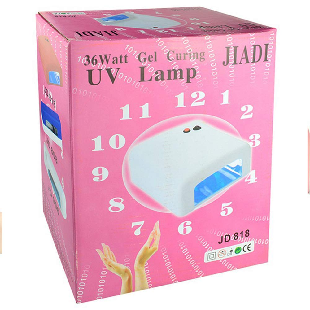 Secadores de uñas 36w UV Tubo de luz lámpara de fototerapia de uñas Rosa Parte Inferior Desmontable Mano y pie lámpara de uñas de Doble Uso 120s sincronización 220v