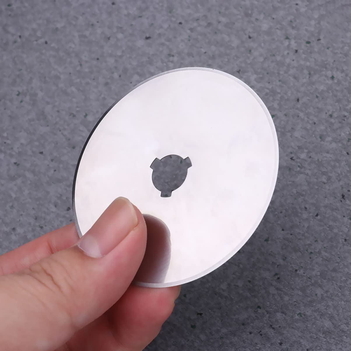 60mm Kreisklingen für Rollschneider, 10 Stück aus Stahl, Silber