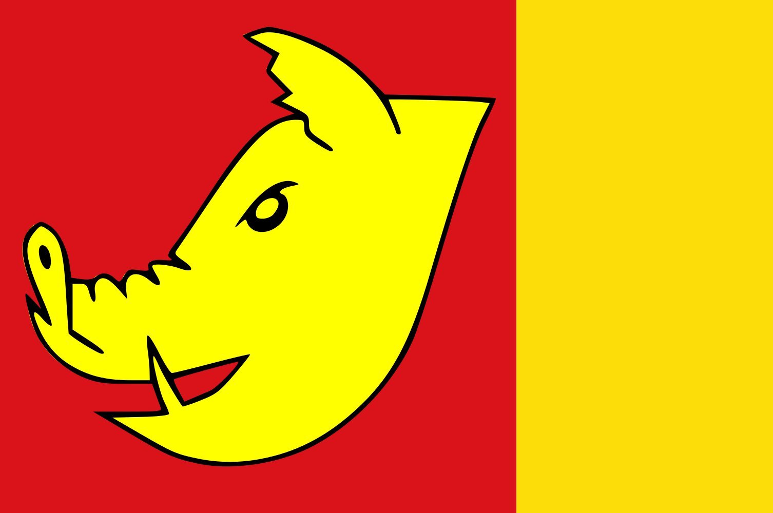 Drapeau Aldeboarn large officiel pour mât et de décoration Frise
