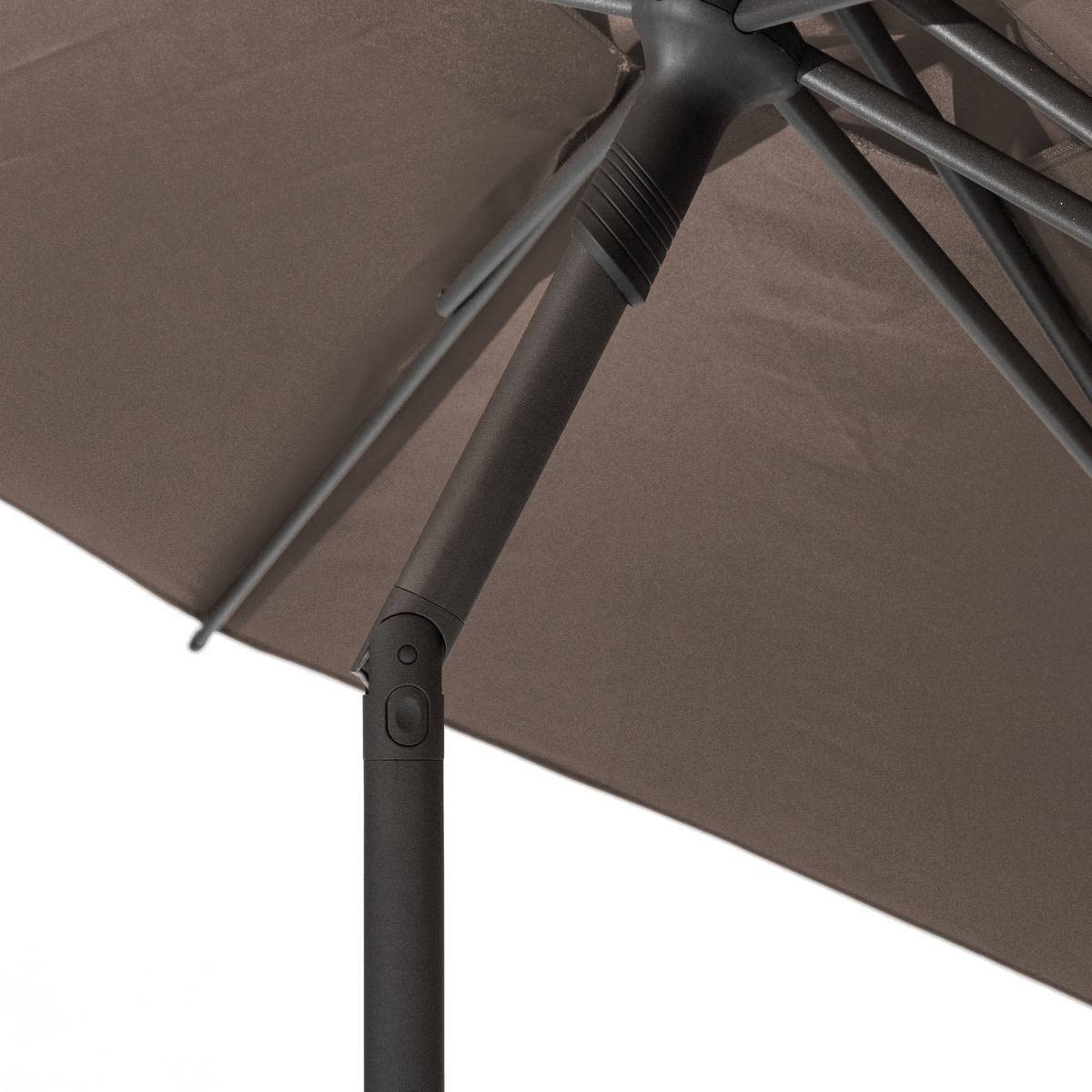 Hesperid parasol SOYA okrągły - Szarobrązowy, Szarobrązowy, Design