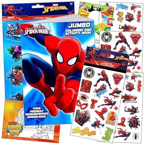 Image of Spiderman Stickers Activity Set with Spider-Man Coloring Book, Sticker Sheets, Reward Stickers, and More