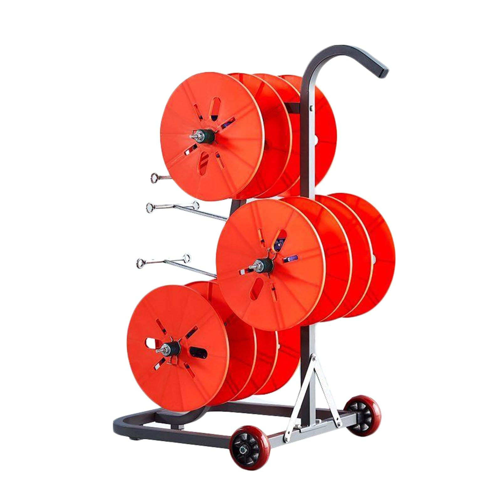 Estante para carretes de Alambre con Ruedas, dispensador de estantes de Alambre para múltiples carretes, Soporte de Almacenamiento de carretes de Alta Resistencia, para Uso industr
