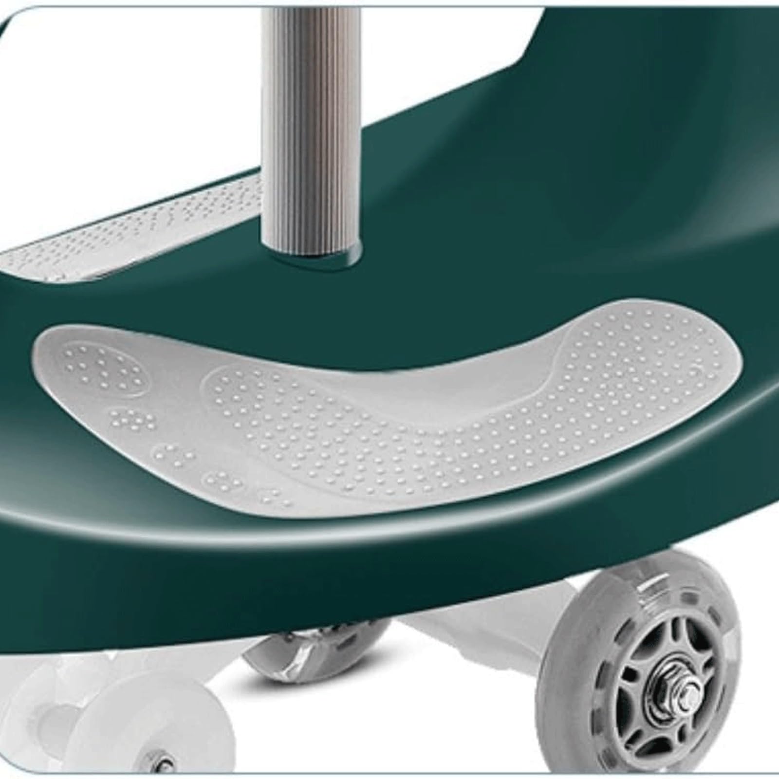 Wiggle Car, cichy samochód huśtający, huśtawka, rowerek biegowy, jeździk, dziecięcy samochód Wiggle Car z kołem migającym dla chłopców i dziewczynek(Dark Green,Flashing wheel)