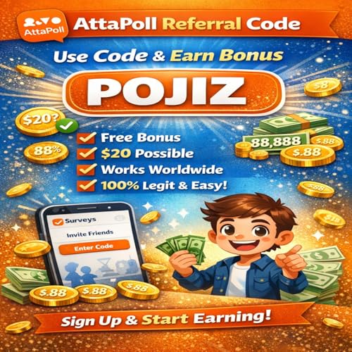 Latest AttaPoll code 10 &euro; [POJIZ] For First Tiem Users