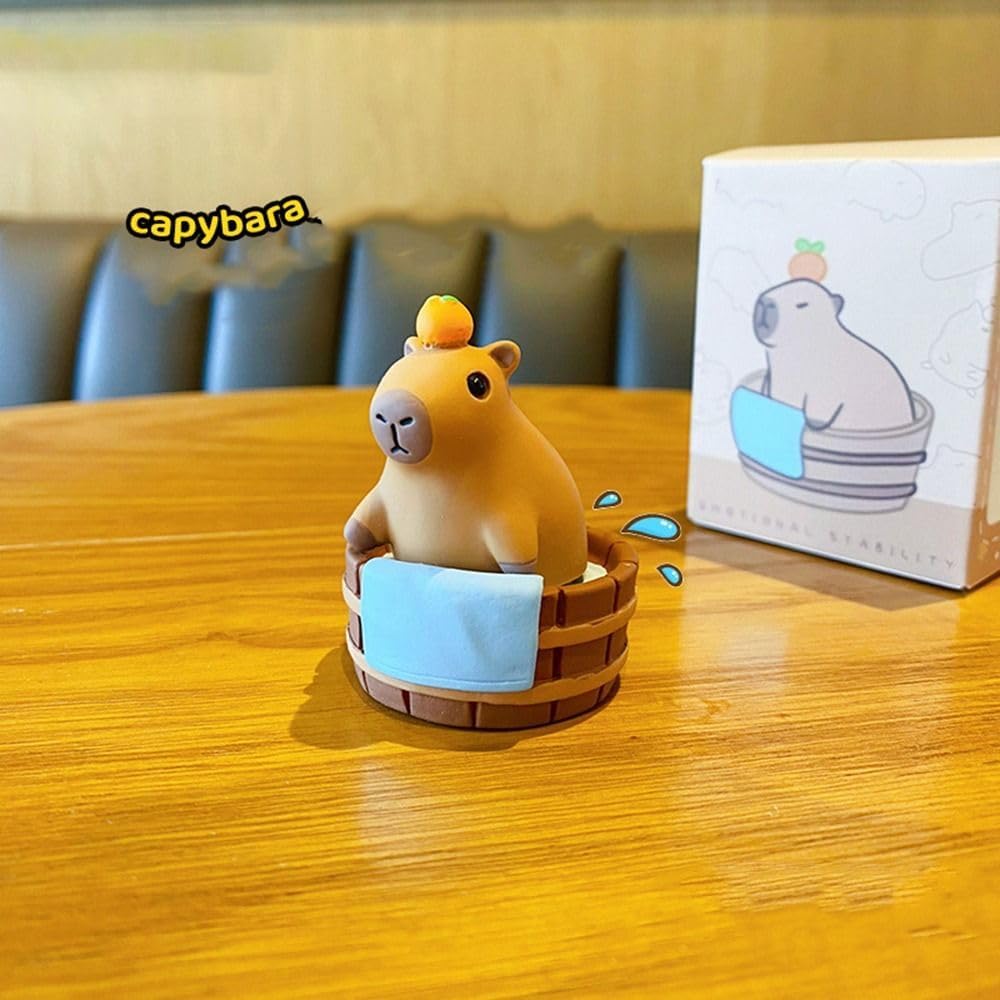 Desktop Decorations Cartoon Resin Cartoon Figure Model Capybara Model Figure Capybara Resin Ornaments(2)
