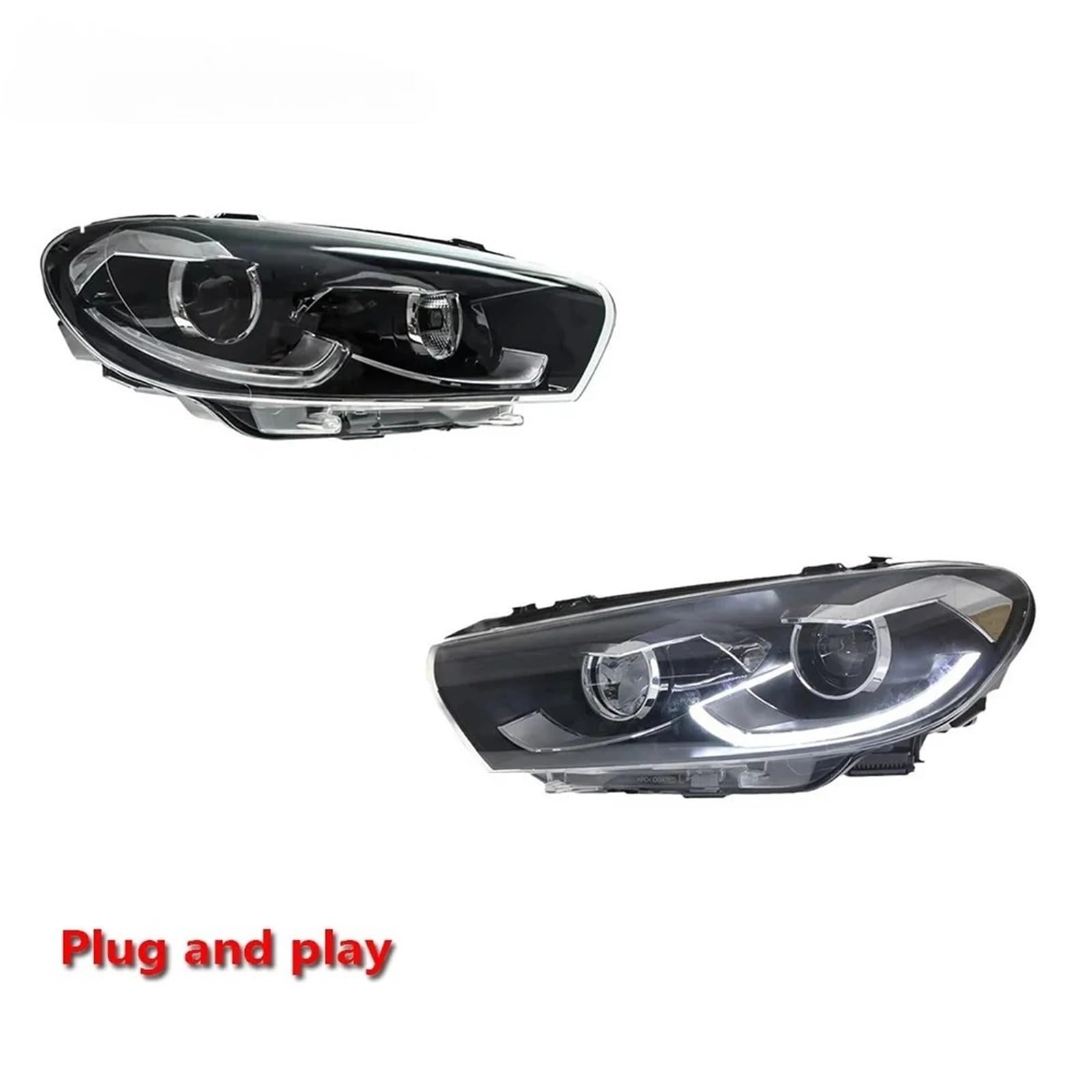 Para VW Para Scirocco 2009-2017 Conjuntos Faros LED Coche Faro Coche