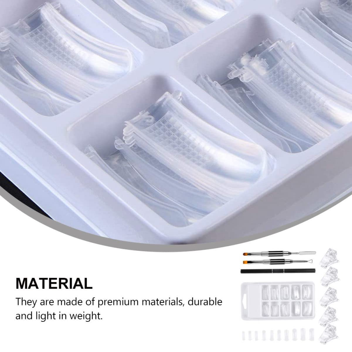 3 Set Manicure Per L'allungamento Delle Unghie Strumento Per Nail Art Per Manicure Kit Per French Manicure in Gel Per Unghie in Acrilico Bianca Estensore Chiodo Plastica