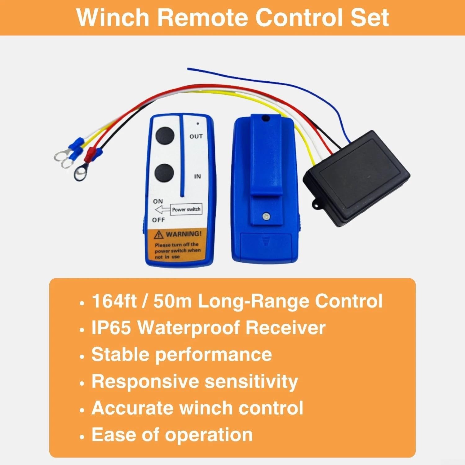Kit relè solenoide verricello 12v 500a con scatola di controllo e doppio telecomando wireless per ATV Utv Off Road sistema di recupero del veicolo impermeabile resistente set di contattori