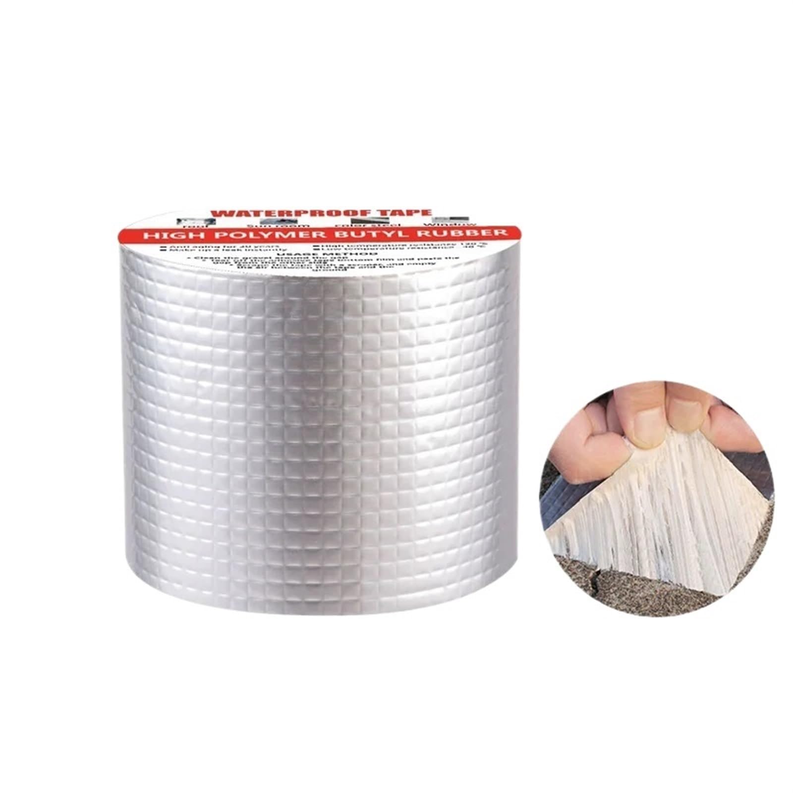Cinta De Butilo Para Reparación Cinta de butilo gruesa de 5 metros, papel de aluminio impermeable, resistente a altas temperaturas, adhesivo for reparación de tuberías de agua, conducto de techo, grie
