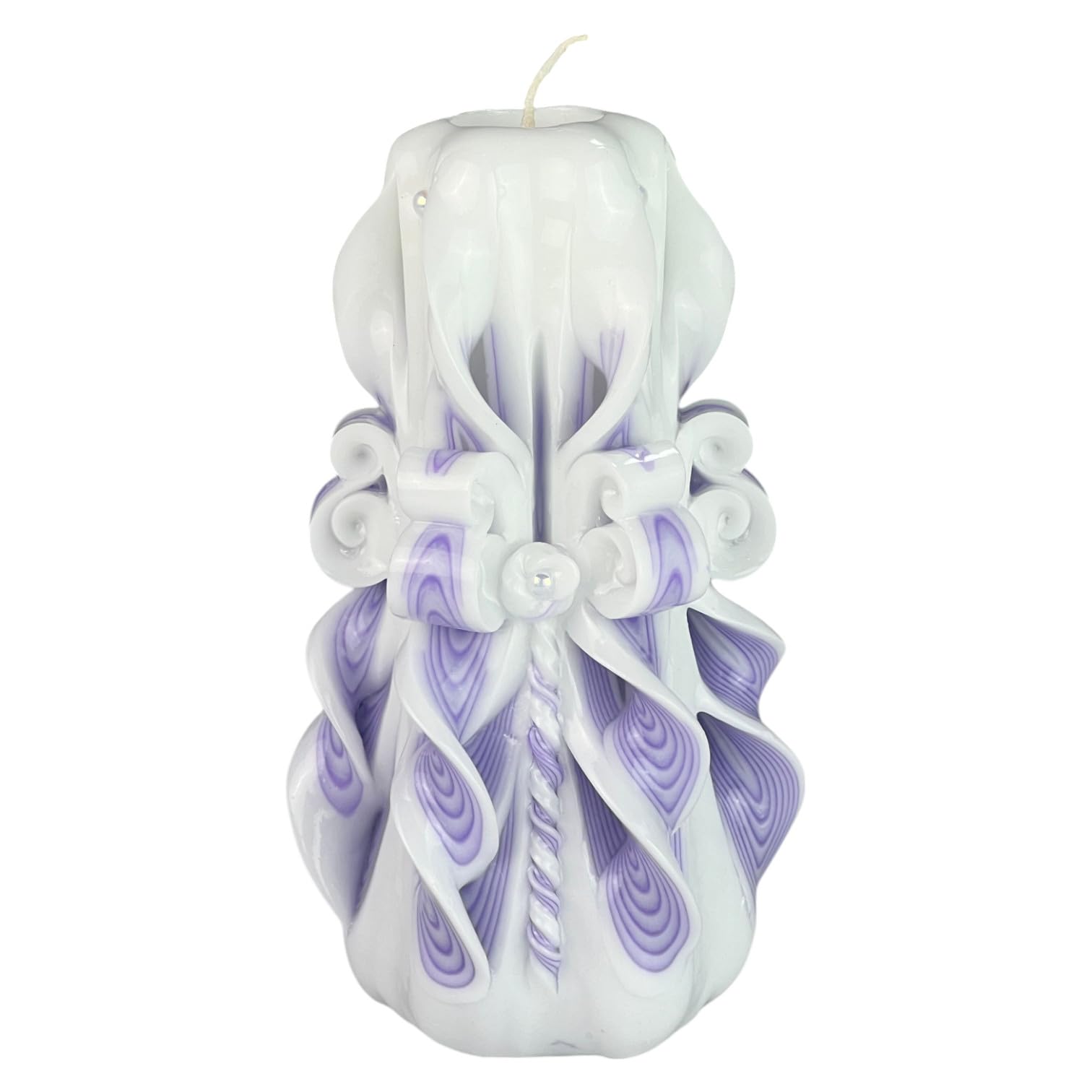 Candela di Design Fatta a Mano, Candela Decorativa Inodore Ø8 x h18 cm, Candela Cilindrica a Combustione Lunga 66 ore, Stoppini in Cotone Senza Fumo, Decorazione Domestica Ideale e Regalo Versatile