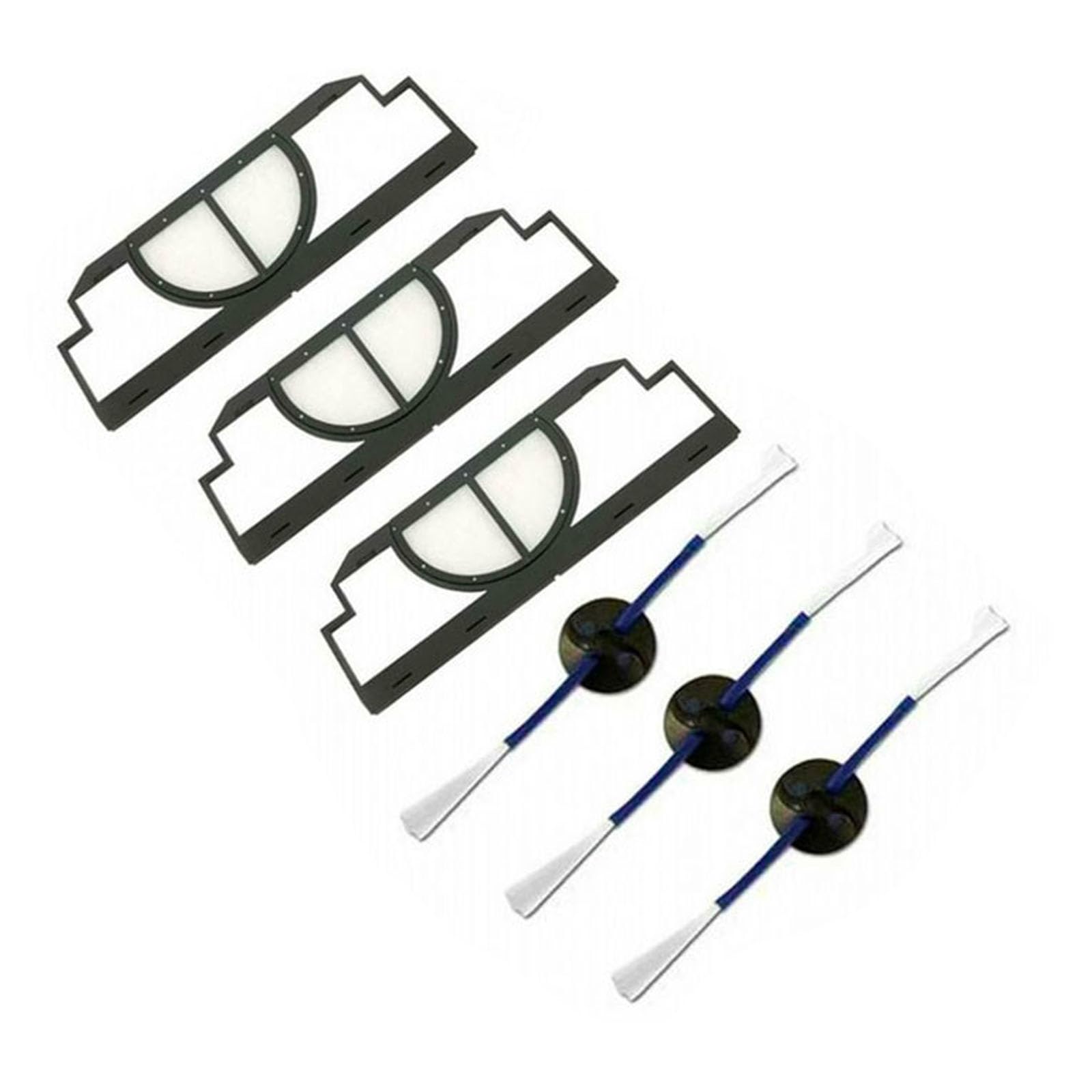 3 x Side Brush, 3 x Fliter Compatible with Irobot Roomba 400 405 410 415 416 418 4000 4100 4105 4110 4130 4150 4170 4188 4210 4220 4225 4230 4232 4260 4296 400-Discovery-Create Dirt-Dog-Schedular